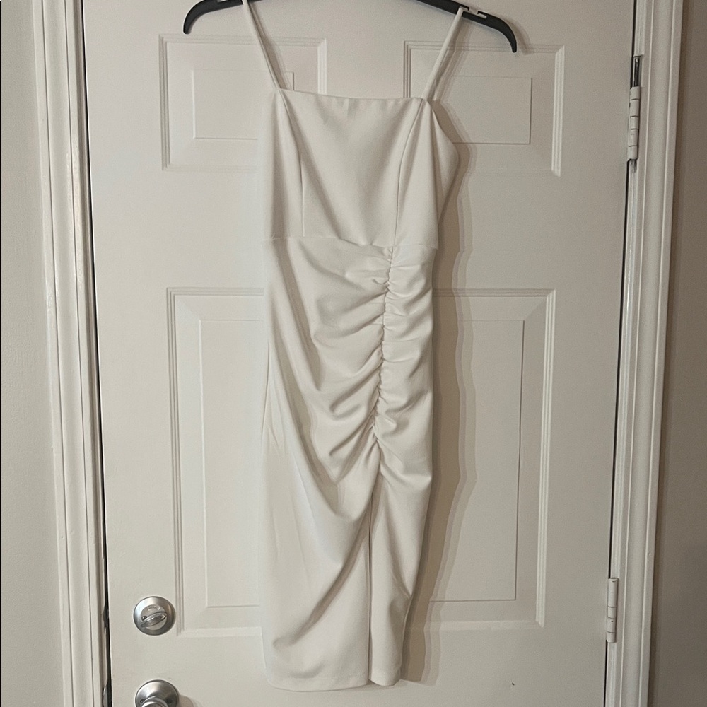 Emerald Sundae Strapless White Dress